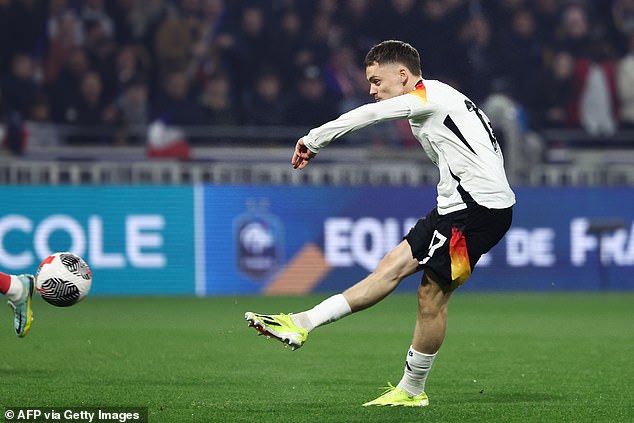 The Bayer Leverkusen star opened the scoring in Lyon after just eight seconds with a stunning finish