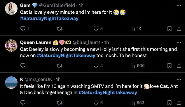 1711232217 952 Saturday Night Takeaway fans are left in hysterics as Cat