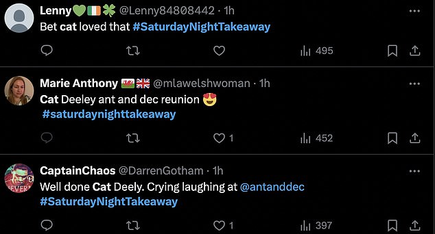 1711232242 88 Saturday Night Takeaway fans are left in hysterics as Cat