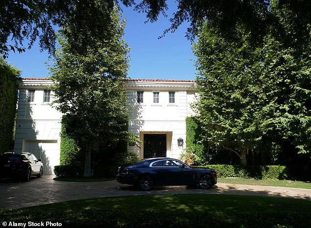 The former Menendez family home can be seen here in this 2021 photo