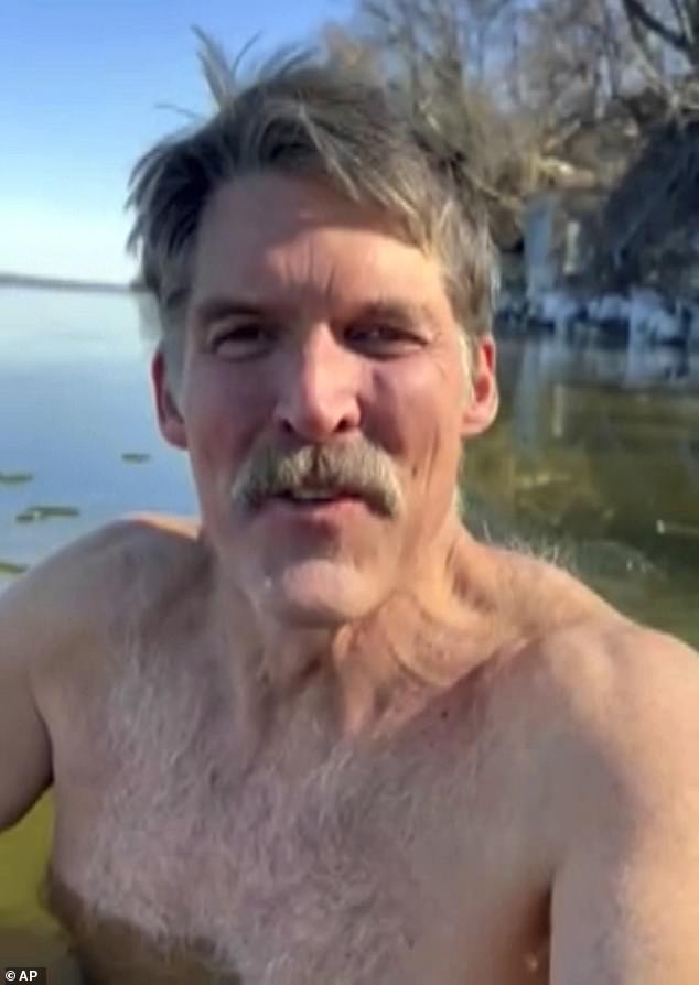 Hovde has suffered from Multiple Sclerosis for more than 30 years, but has spent a lot of time on his personal fitness, such as during this campaign stop in a Wisconsin lake last month