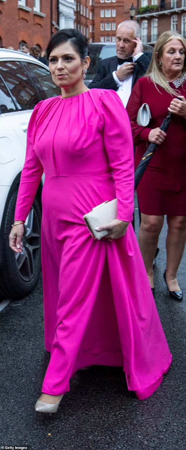 British Home Secretary Priti Patel (pictured) wore the color at the world premiere of No Time to Due in 2021