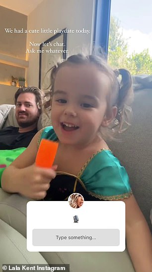 The reality TV personality also answered questions about her three-year-old daughter Ocean, whom she shares with ex Randall Emmett