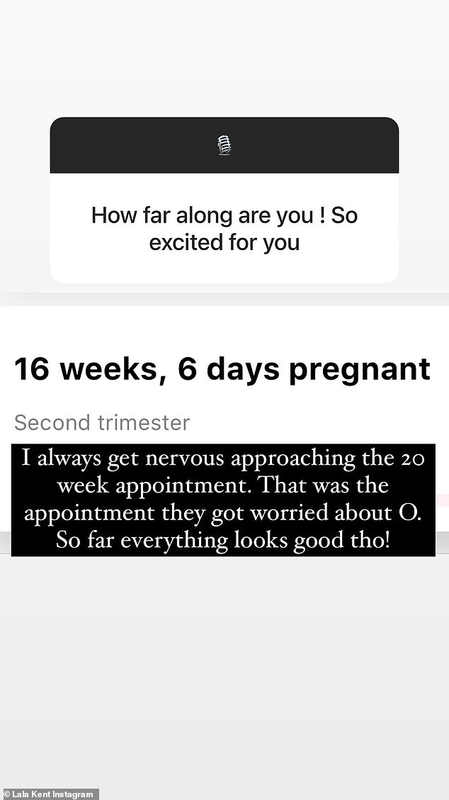 When a fan asked how far along she was, the former actress revealed she was 16 weeks and 6 days pregnant in her second trimester