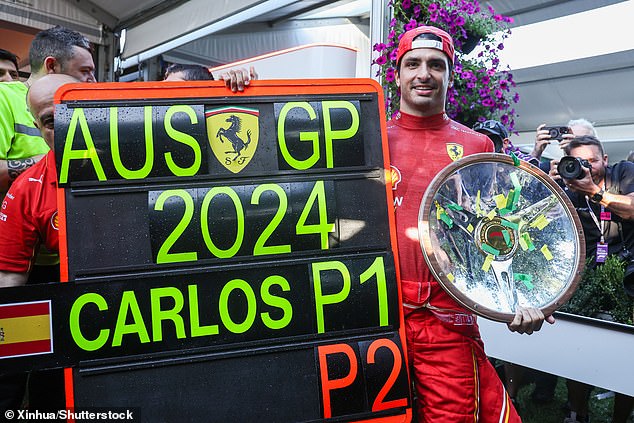 Sainz won the Australian Grand Prix in Melbourne on Sunday afternoon