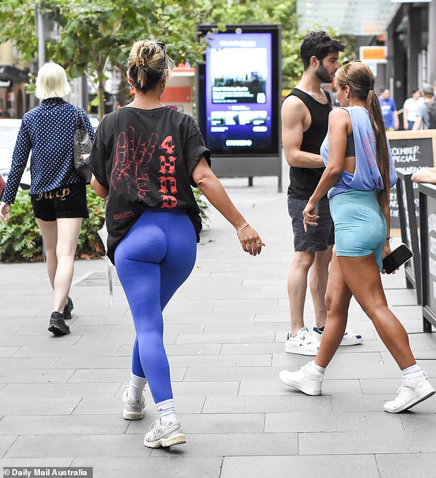 The Married At First Sight co-stars wore workout clothes and beamed as they strolled along