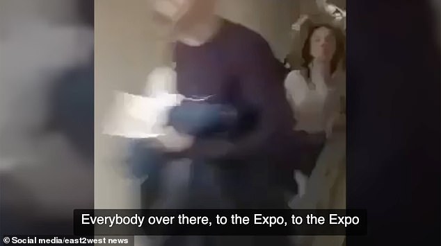 Schoolboy Islam was seen in separate footage showing him leading the fleeing crowd out an emergency staircase.  “That way, that way, that way,” he shouts.  'Everyone go that way.  Everyone there.  To the Expo, to the Expo…'