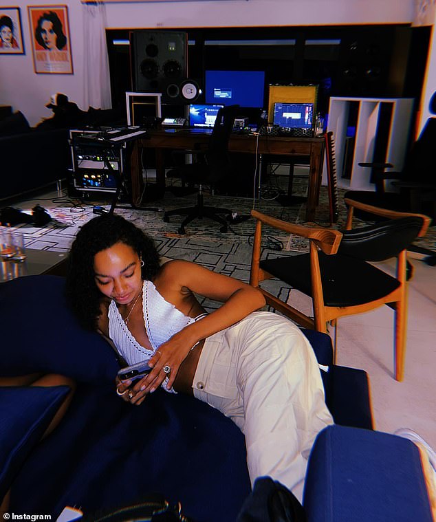 Leigh-Anne, who launched her solo career in June 2023 after the band split in 2022, told fans that '*** is going to be very real' as she has been busy 'writing and recording' in the studio.