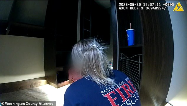 Another clip shows an EMT trying to make contact with the victim, but telling her she's 