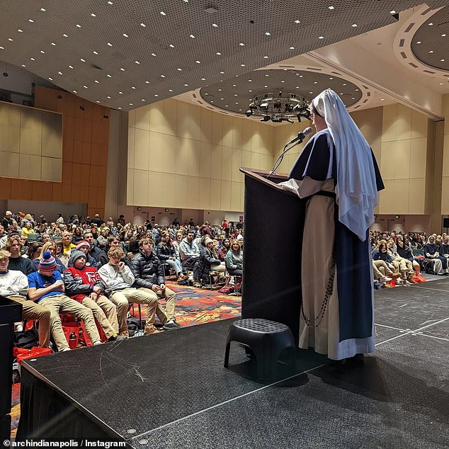 Sister Mary Grace and Sister Marie Veritas (seen), who are members of a Catholic religious community in Denver, recently took to YouTube to answer the Internet's most burning questions