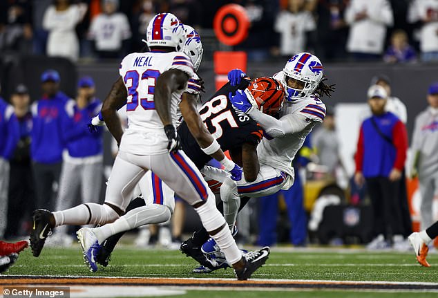 Buffalo Bills player Damar Hamlin nearly died from the same condition when he was hit in the chest during a tackle against the Cincinnati Bengals on January 2, 2023.