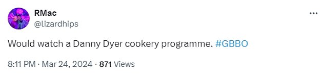 Danny's fans took to X - formerly known as Twitter - to claim he should have his own cooking show