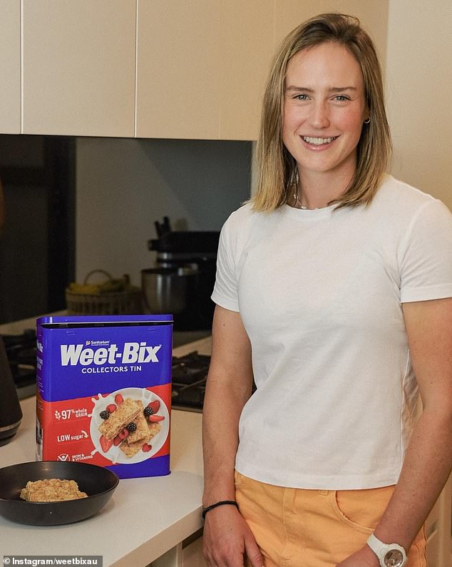 Australian cricket star and former Matilda Ellyse Perry has also been an ambassador for the iconic Aussie cereal