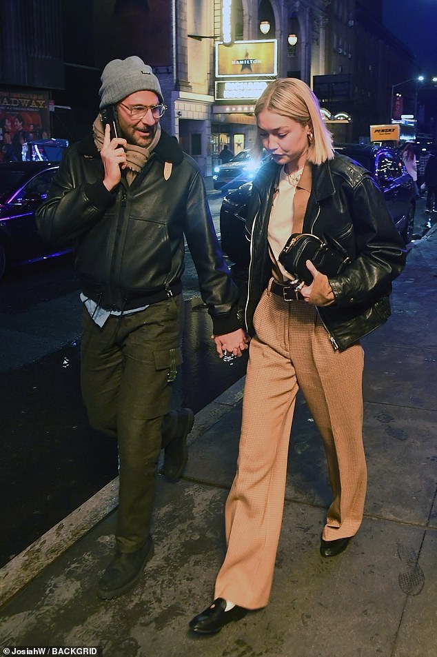 The Maestro star, 49, and the model, 28, sweetly held hands as they left the Sweeney Todd: The Demon Barber of Fleet Street show in New York