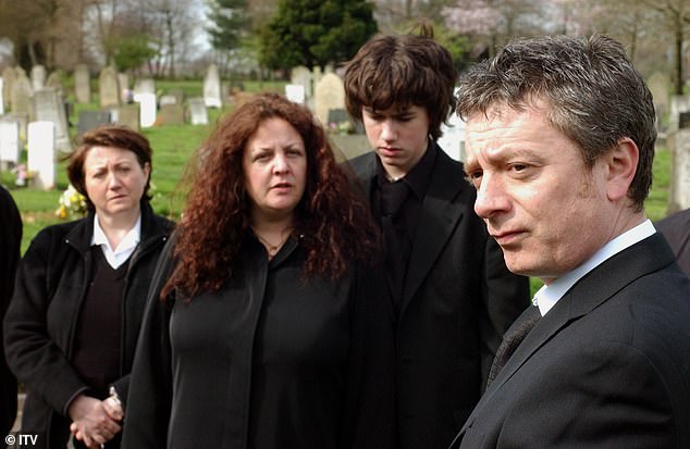 The family entered the witness protection program and in later years Angela (Kathryn Hunt, centre) took the blame when her daughter Katy murdered her own father before killing herself.