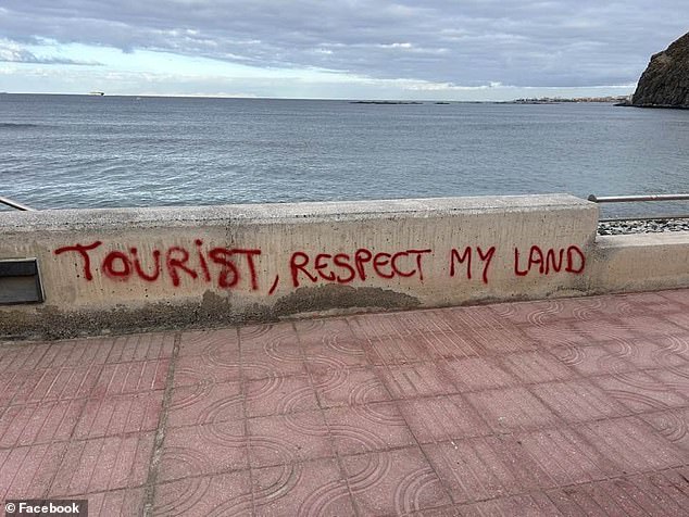'TOURIST, RESPECT MY COUNTRY': Islanders are said to be angry about the increase in tourist traffic