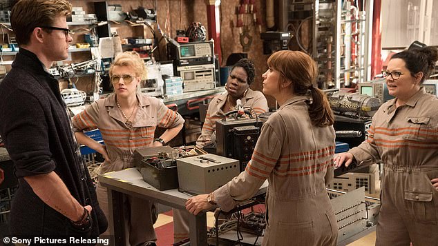 Ernie added that the comedian-packed cast – Kate McKinnon (2-L), Leslie Jones (M), Kristen Wiig (2-R) and Melissa McCarthy (R) – were “brilliantly funny in their own right.”