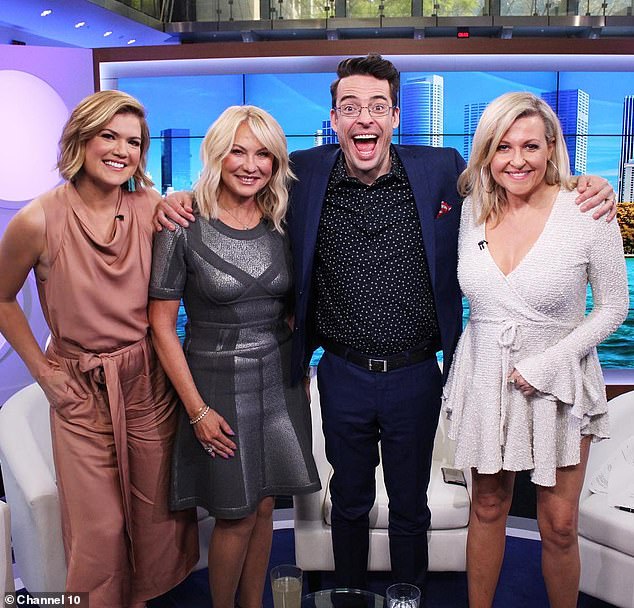 The final episode of Studio 10 aired on December 22, after more than a decade on Australian screens.  (L-R: Studio 10 panelists Sarah Harris, Kerri-Anne Kennerley, Joe Hildebrand, Angela Bishop)