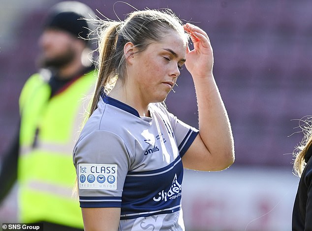 The part-time goalkeeper - who is still at school - was forced to forget a match but learn a hard lesson about the women's game