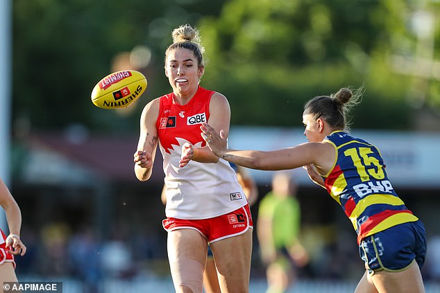 The AFL has been rocked by recent drug scandals among male stars and is currently reviewing its drug policy (Photo: Alexia Hamilton plays for the Swans)