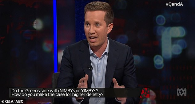 Max Chandler-Mather, the Greens' housing spokesman, denied that high immigration is behind unaffordable housing during an appearance on ABC's Q+A program on Monday evening.