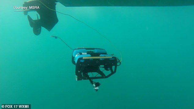 Researchers say they first located the wreckage last June using sonar technology.  They further explored the sunken ship with a remote-controlled vehicle that could map the depths of the lake