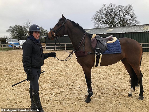 Mrs March is seen before her accident at Barefoot Retreats Burnham Market in Norfolk on April 16, 2022