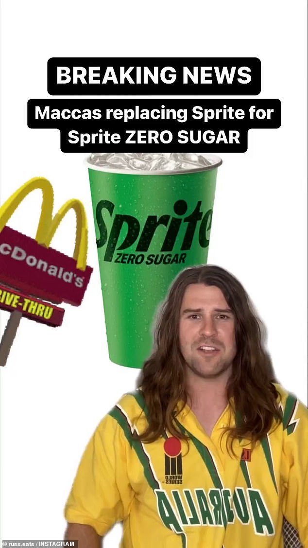 In his latest video, the Australian prankster who posts under Russ Eats tests the wild theory that McDonald's restaurants will no longer serve Sprite