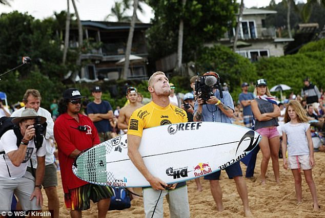 The 42-year-old surfed in Hawaii just hours after learning his brother Peter had died from an enlarged heart in December 2015