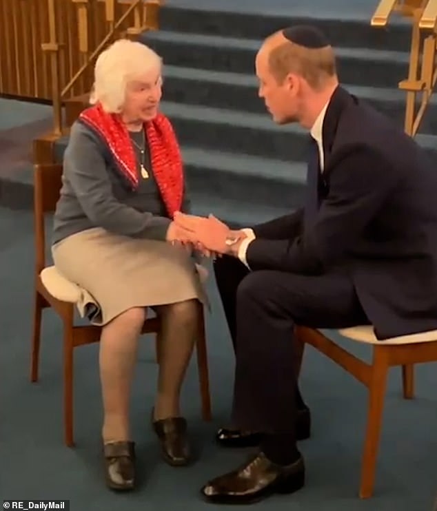 In February, Prince William spoke with Holocaust survivor Renee Salt at the Western Marble Arch Synagogue in central London