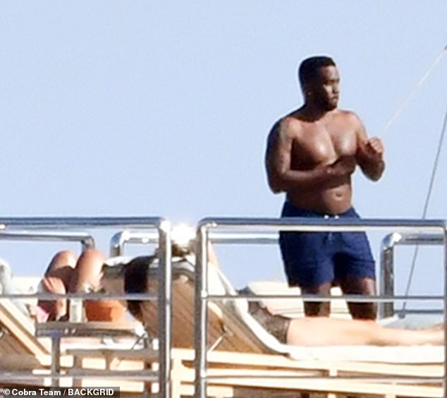 Diddy has been hit with four civil lawsuits over sexual misconduct in recent years.  Pictured: The rapper on board a luxury yacht in Italy in 2021