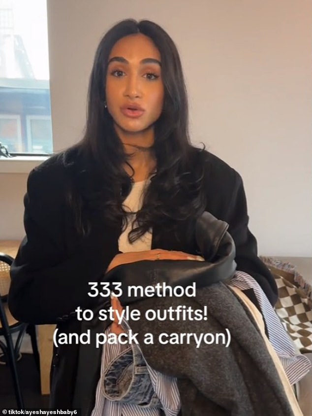 The '333 Method' was first shared by fashion influencer Rachel Spencer on TikTok, where it became the video sharing platform's trendiest travel trick