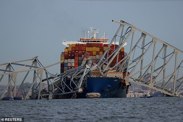 The ship's crew managed to issue a Mayday before it crashed into the bridge, allowing officials to prevent cars from entering the bridge