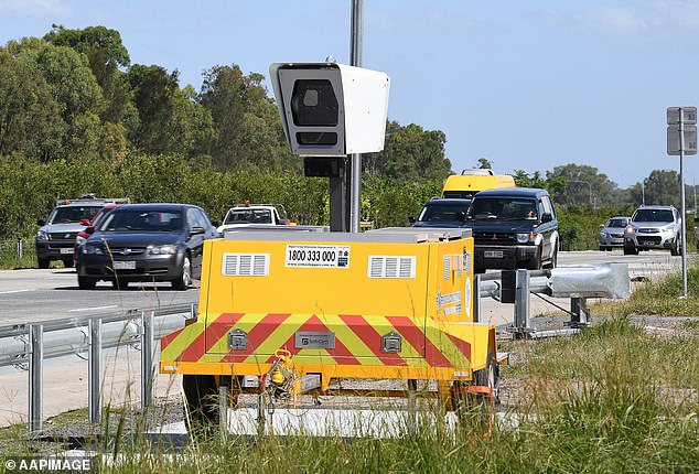 Mobile speed detection cameras (pictured) will also be active over the Easter long weekend