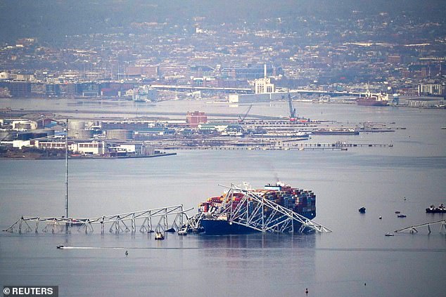 The Dali crashed into the bridge early Tuesday morning, with images showing the bridge crumbling into the Patapsco River.