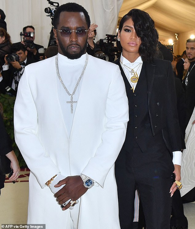 Last year, Diddy was sued by ex-Cassie, who claimed she was trafficked, raped, drugged and brutally beaten on many occasions by Diddy - but a day later she and Diddy reached a settlement;  in the photo 2018