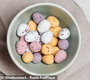 Mini Easter eggs, including speckled eggs and eggs wrapped in foil, have a shape and size that can also easily block the airways and are hard making them difficult for young children to break down