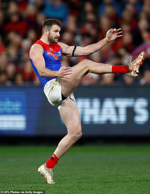 The father of Melbourne Demons star Joel Smith (pictured) – who is charged with cocaine trafficking after reportedly testing positive for the drug – made a statement to Wilkie