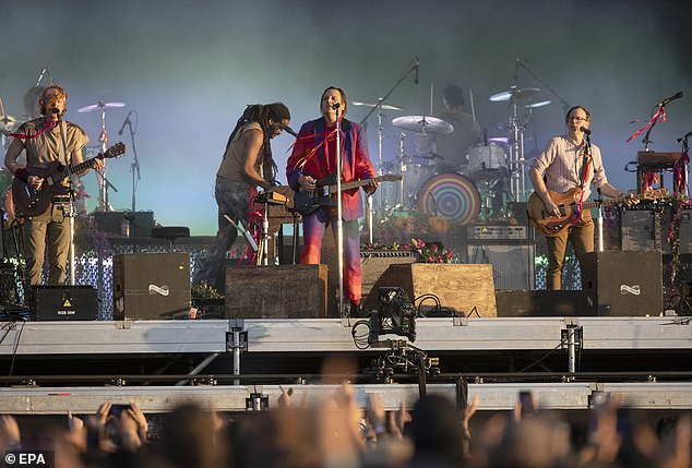 Popular artists such as Arcade Fire (pictured), G Flip and Future were set to take the stage, but the line-up was criticized for the lack of renowned international acts.