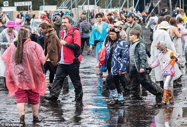 It came after a difficult few years for the festival, which was postponed twice due to the Covid pandemic and the 'Splendor in the Mud' chaos the year before (pictured)