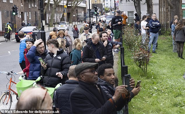 Large crowds have gathered outside the apartment block to view the artwork, prompting residents to voice their concerns, according to the council