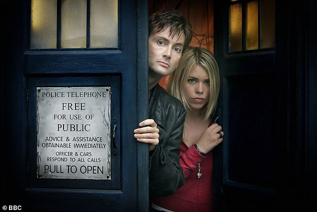 She also admitted that she often takes things out of sets over the years, including the central console of the TARDIS in Doctor Who (pictured in the show with David Tennant)