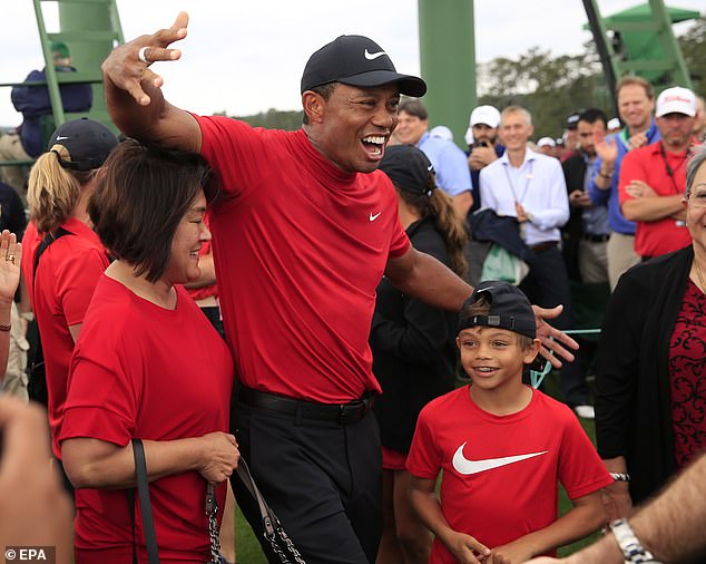 Woods will be wearing his infamous Sunday Red, while son Charlie will also be wearing Nike at the 2019 Masters