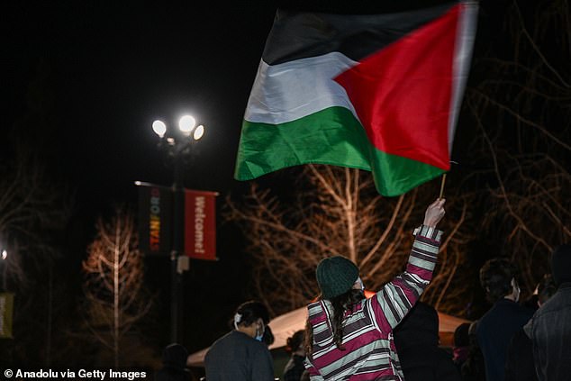 Pro-Palestinian protests have swept the campus of Stanford University following the October 7 Hamas terrorist attacks, one of which was pictured on February 12, 2024.