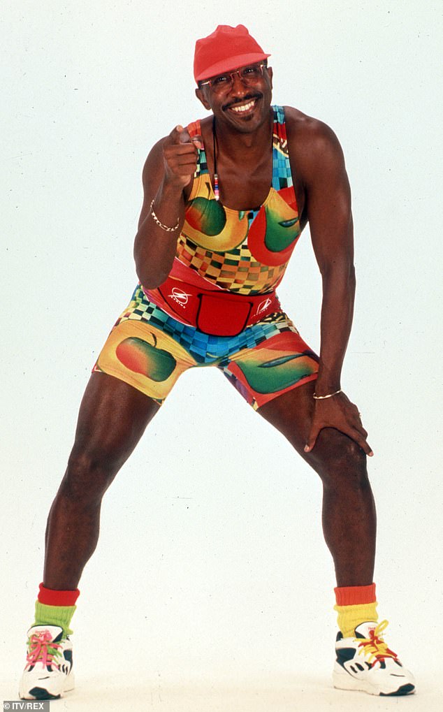 Mr Motivator, pictured in the 1990s, says he now only eats half of what is on his plate