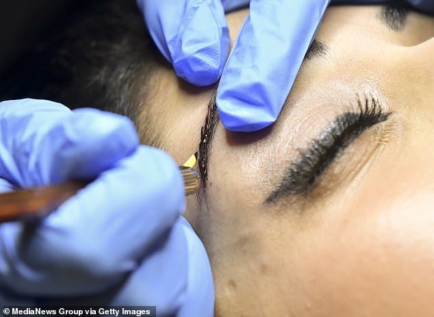 Sania is not in favor of microblading, which she says is 'just a fancy word for a tattoo' (stock image)