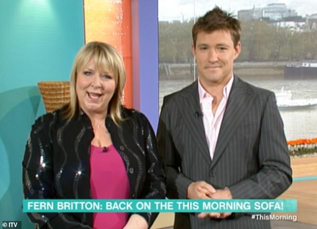 During her guest appearance on Wednesday, Fern wished the best to new presenters Ben, who she once presented it to (pictured), and Cat - as they both offered a kiss on the cheek.