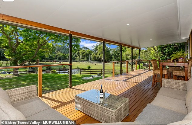 Pictured: Manser's sprawling estate in northern NSW