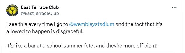 1711575489 917 England fans fume at Wembleys DISGRACEFUL beer service after spotting