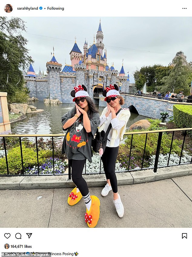 Sarah recently enjoyed a trip to Disneyland with her best friend Vanessa Hudgens, who announced her pregnancy on the Oscars red carpet in mid-March